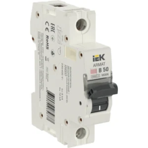 IEK ARMAT Автоматический выключатель M06N 1P B 50А - AR-M06N-1-B050 IEK ARMAT Автоматический выключатель M06N 1P B 50А - AR-M06N-1-B050