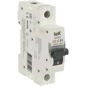 IEK ARMAT Автоматический выключатель M06N 1P C 63А - AR-M06N-1-C063 IEK ARMAT Автоматический выключатель M06N 1P C 63А - AR-M06N-1-C063