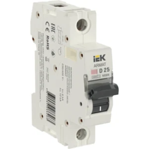 IEK ARMAT Автоматический выключатель M06N 1P D 25А - AR-M06N-1-D025 IEK ARMAT Автоматический выключатель M06N 1P D 25А - AR-M06N-1-D025