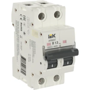 IEK ARMAT Автоматический выключатель M06N 2P B 13А - AR-M06N-2-B013 IEK ARMAT Автоматический выключатель M06N 2P B 13А - AR-M06N-2-B013