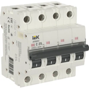 IEK ARMAT Автоматический выключатель M06N 4P C 25А - AR-M06N-4-C025 IEK ARMAT Автоматический выключатель M06N 4P C 25А - AR-M06N-4-C025