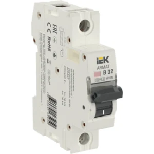 IEK ARMAT Автоматический выключатель M10N 1P B 32А - AR-M10N-1-B032 IEK ARMAT Автоматический выключатель M10N 1P B 32А - AR-M10N-1-B032