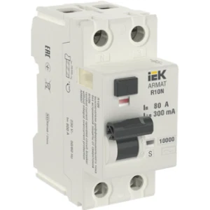 IEK ARMAT Выключатель дифференциального тока R10N 2P 80А 300мА тип AC-S - AR-R10N-2-080CS300 IEK ARMAT Выключатель дифференциального тока R10N 2P 80А 300мА тип AC-S - AR-R10N-2-080CS300