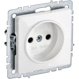 IEK BRITE Розетка 1-местная без заземления без защитных шторок 10А РС10-1-0-БрБ белый