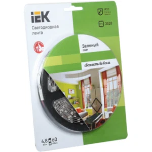 IEK Лента светодиодная 5м блистер LSR-3528G60-4.8-IP20-12V IEK-eco - LSR1-5-060-20-1-05 IEK Лента светодиодная 5м блистер LSR-3528G60-4.8-IP20-12V IEK-eco - LSR1-5-060-20-1-05