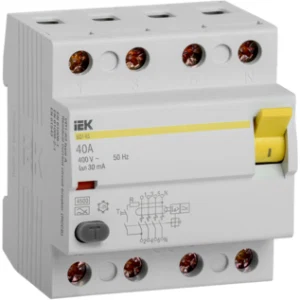 IEK Выключатель дифференциальный (УЗО) ВД1-63 4Р 40А 30мА тип А - MDV11-4-040-030 IEK Выключатель дифференциальный (УЗО) ВД1-63 4Р 40А 30мА тип А - MDV11-4-040-030