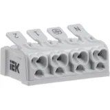 IEK Клемма пружинная соединительная КСПз4-2L+N+PE