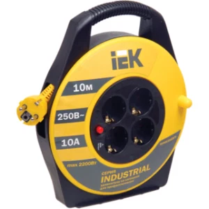 IEK Катушка УК10 с термозащитой 4 места 2P+PE/10м 3х1,0мм2 INDUSTRIAL - WKP14-10-04-10 IEK Катушка УК10 с термозащитой 4 места 2P+PE/10м 3х1,0мм2 INDUSTRIAL - WKP14-10-04-10