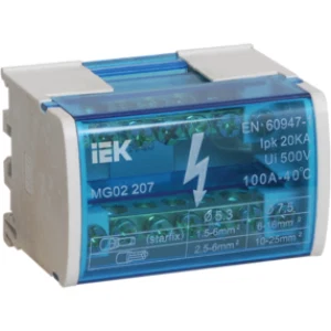IEK Шины на DIN-рейку в корпусе (кросс-модуль) ШНК 2х7 L+PEN - YND10-2-07-100 IEK Шины на DIN-рейку в корпусе (кросс-модуль) ШНК 2х7 L+PEN - YND10-2-07-100